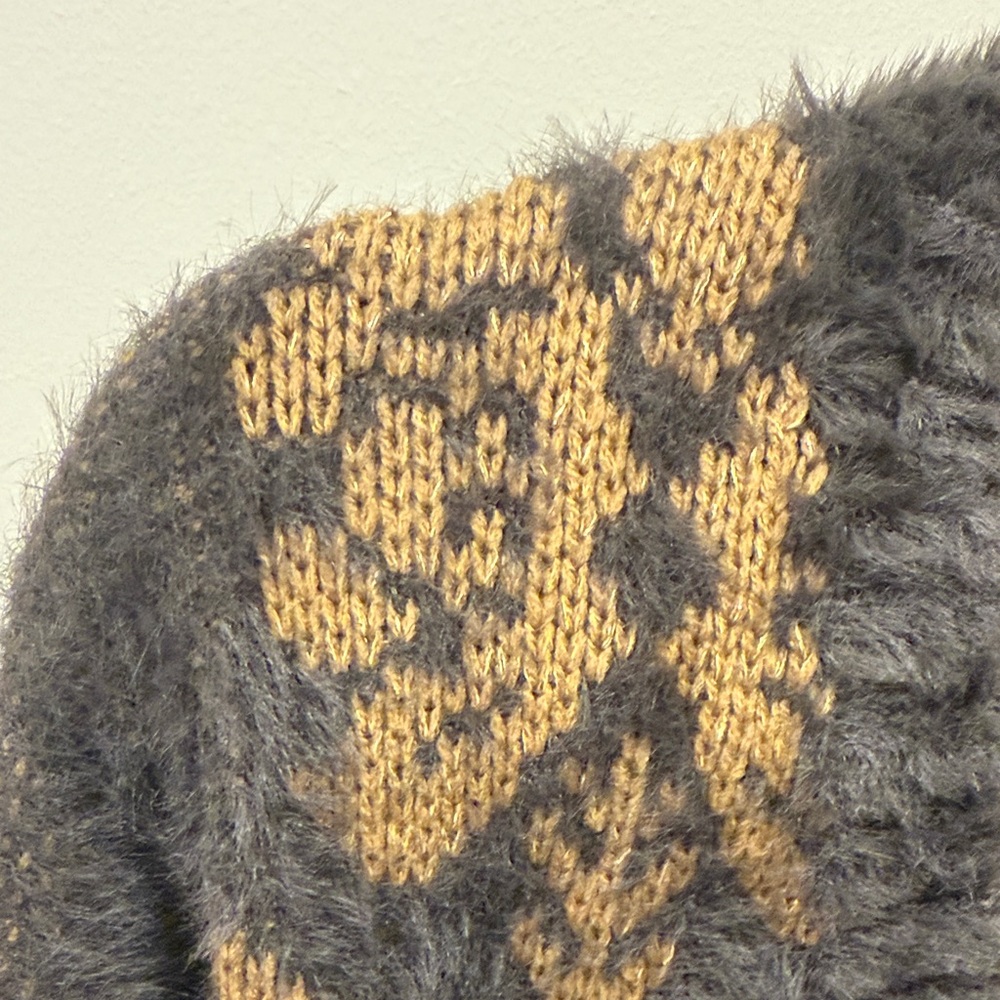 Black and Gold Women's Cardigan - Picture 3 of 5